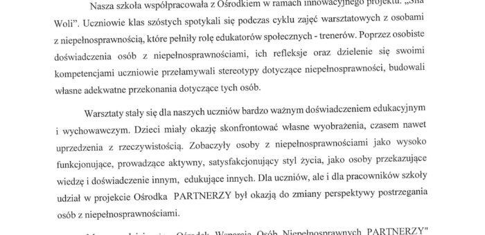 Rekomendacja – Szkoła Podstawowa nr 26 im. Bronisława Biernackiego w Warszawie